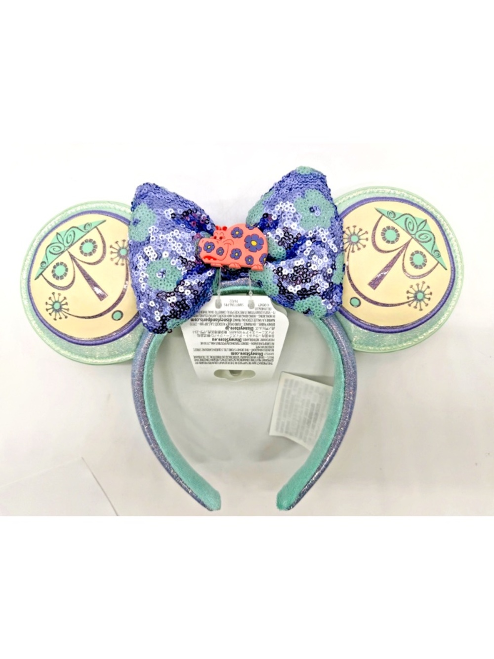 2026 Disney Parks It's A Small World Minnie Mouse Hippo Ears Headband - NEW